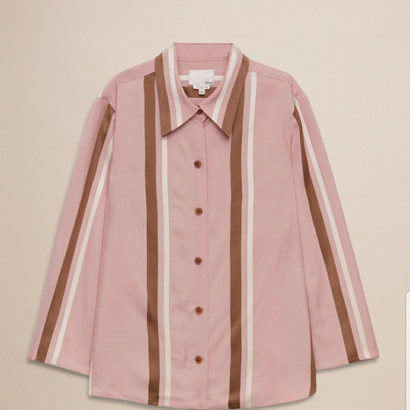 Wilfred Tops - Le Fou Aritzia Wilfred Dusty Rose Rancine Blouse